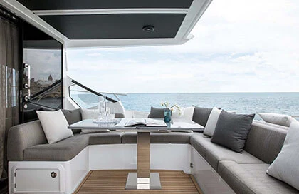 azimut s6 yacht for sale AMF exterior table