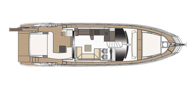 azimut s6 yacht for sale AMF main deck plan