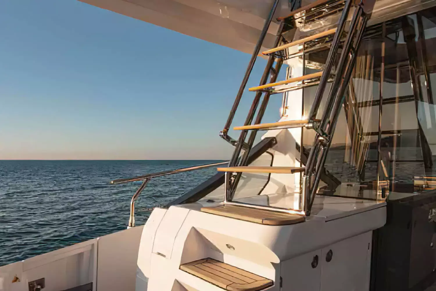 azimut s6 yacht for sale AMF exterior stairs to fly bridge